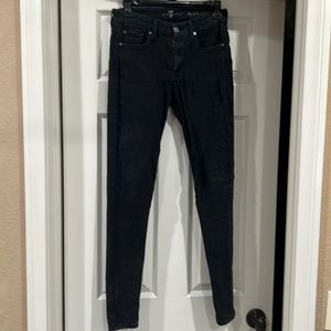 7 For all Mankind Black skinny jeans